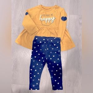 Love Ellen peplum top leggings set